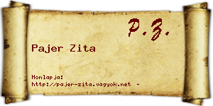 Pajer Zita névjegykártya